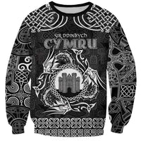 Personalized Denbighshire Sir Ddinbych Sweatshirt Black Gatehouse Denbigh Castle Celtic-inspired - Wonder Print Shop