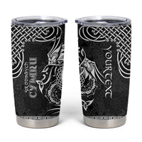 Personalized Denbighshire Sir Ddinbych Tumbler Cup Black Gatehouse Denbigh Castle Celtic-inspired - Wonder Print Shop