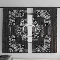 Personalized Denbighshire Sir Ddinbych Window Curtain Black Gatehouse Denbigh Castle Celtic-inspired - Wonder Print Shop