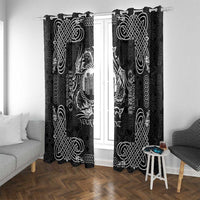 Personalized Denbighshire Sir Ddinbych Window Curtain Black Gatehouse Denbigh Castle Celtic-inspired - Wonder Print Shop