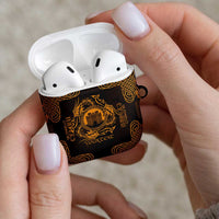 Personalized Denbighshire Sir Ddinbych AirPods Case Gold Gatehouse Denbigh Castle Celtic-inspired - Wonder Print Shop
