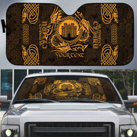 Personalized Denbighshire Sir Ddinbych Auto Sun Shade Gold Gatehouse Denbigh Castle Celtic-inspired - Wonder Print Shop