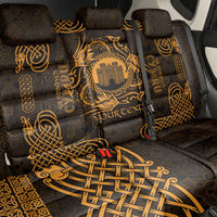 Personalized Denbighshire Sir Ddinbych Back Car Seat Cover Gold Gatehouse Denbigh Castle Celtic-inspired - Wonder Print Shop