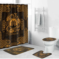 Personalized Denbighshire Sir Ddinbych Bathroom Set Gold Gatehouse Denbigh Castle Celtic-inspired - Wonder Print Shop