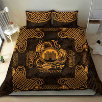 Personalized Denbighshire Sir Ddinbych Bedding Set Gold Gatehouse Denbigh Castle Celtic-inspired - Wonder Print Shop