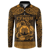 Personalized Denbighshire Sir Ddinbych Button Sweatshirt Gold Gatehouse Denbigh Castle Celtic-inspired - Wonder Print Shop