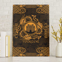 Personalized Denbighshire Sir Ddinbych Canvas Wall Art Gold Gatehouse Denbigh Castle Celtic-inspired - Wonder Print Shop