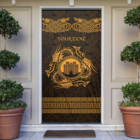 Personalized Denbighshire Sir Ddinbych Door Cover Gold Gatehouse Denbigh Castle Celtic-inspired - Wonder Print Shop