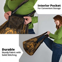 Personalized Denbighshire Sir Ddinbych Grocery Bag Gold Gatehouse Denbigh Castle Celtic-inspired - Wonder Print Shop