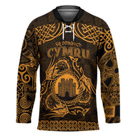 Personalized Denbighshire Sir Ddinbych Hockey Jersey Gold Gatehouse Denbigh Castle Celtic-inspired - Wonder Print Shop