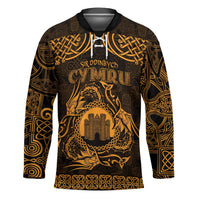 Personalized Denbighshire Sir Ddinbych Hockey Jersey Gold Gatehouse Denbigh Castle Celtic-inspired - Wonder Print Shop