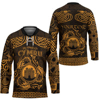 Personalized Denbighshire Sir Ddinbych Hockey Jersey Gold Gatehouse Denbigh Castle Celtic-inspired - Wonder Print Shop
