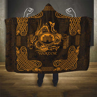 Personalized Denbighshire Sir Ddinbych Hooded Blanket Gold Gatehouse Denbigh Castle Celtic-inspired - Wonder Print Shop