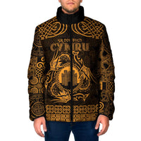 Personalized Denbighshire Sir Ddinbych Padded Jacket Gold Gatehouse Denbigh Castle Celtic-inspired - Wonder Print Shop