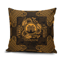 Personalized Denbighshire Sir Ddinbych Pillow Cover Gold Gatehouse Denbigh Castle Celtic-inspired - Wonder Print Shop