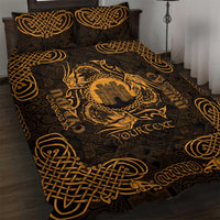 Personalized Denbighshire Sir Ddinbych Quilt Bed Set Gold Gatehouse Denbigh Castle Celtic-inspired - Wonder Print Shop