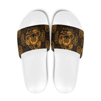 Personalized Denbighshire Sir Ddinbych Slide Sandals Gold Gatehouse Denbigh Castle Celtic-inspired - Wonder Print Shop