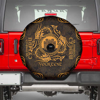 Personalized Denbighshire Sir Ddinbych Spare Tire Cover Gold Gatehouse Denbigh Castle Celtic-inspired - Wonder Print Shop