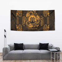 Personalized Denbighshire Sir Ddinbych Tapestry Gold Gatehouse Denbigh Castle Celtic-inspired - Wonder Print Shop