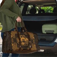 Personalized Denbighshire Sir Ddinbych Travel Bag Gold Gatehouse Denbigh Castle Celtic-inspired - Wonder Print Shop