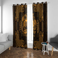 Personalized Denbighshire Sir Ddinbych Window Curtain Gold Gatehouse Denbigh Castle Celtic-inspired - Wonder Print Shop