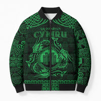 Personalized Denbighshire Sir Ddinbych Bomber Puffer Jacket Green Gatehouse Denbigh Castle Celtic-inspired - Wonder Print Shop