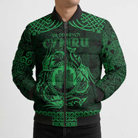 Personalized Denbighshire Sir Ddinbych Bomber Puffer Jacket Green Gatehouse Denbigh Castle Celtic-inspired - Wonder Print Shop