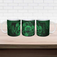 Personalized Denbighshire Sir Ddinbych Ceramic Mug Green Gatehouse Denbigh Castle Celtic-inspired - Wonder Print Shop