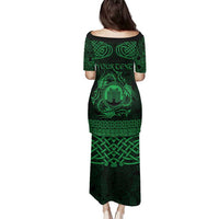 Personalized Denbighshire Sir Ddinbych Family Matching Puletasi and Hawaiian Shirt Green Gatehouse Denbigh Castle Celtic-inspired - Wonder Print Shop