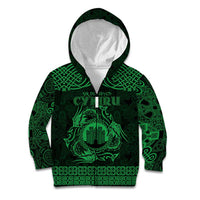 Personalized Denbighshire Sir Ddinbych Kid Hoodie Green Gatehouse Denbigh Castle Celtic-inspired - Wonder Print Shop