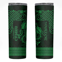 Personalized Denbighshire Sir Ddinbych Skinny Tumbler Green Gatehouse Denbigh Castle Celtic-inspired - Wonder Print Shop