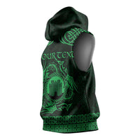 Personalized Denbighshire Sir Ddinbych Sleeveless Hoodie Green Gatehouse Denbigh Castle Celtic-inspired - Wonder Print Shop