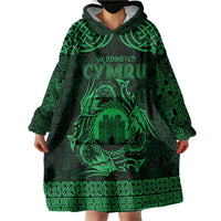 Personalized Denbighshire Sir Ddinbych Wearable Blanket Hoodie Green Gatehouse Denbigh Castle Celtic-inspired - Wonder Print Shop