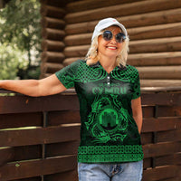 Personalized Denbighshire Sir Ddinbych Women Polo Shirt Green Gatehouse Denbigh Castle Celtic-inspired - Wonder Print Shop