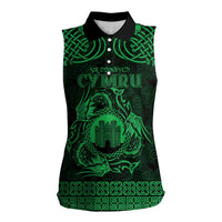 Personalized Denbighshire Sir Ddinbych Women Sleeveless Polo Shirt Green Gatehouse Denbigh Castle Celtic-inspired - Wonder Print Shop