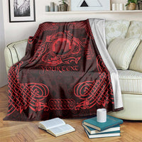 Personalized Denbighshire Sir Ddinbych Blanket Red Gatehouse Denbigh Castle Celtic-inspired - Wonder Print Shop