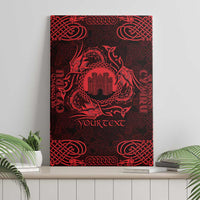 Personalized Denbighshire Sir Ddinbych Canvas Wall Art Red Gatehouse Denbigh Castle Celtic-inspired - Wonder Print Shop