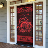 Personalized Denbighshire Sir Ddinbych Door Cover Red Gatehouse Denbigh Castle Celtic-inspired - Wonder Print Shop