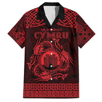 Personalized Denbighshire Sir Ddinbych Family Matching Puletasi and Hawaiian Shirt Red Gatehouse Denbigh Castle Celtic-inspired - Wonder Print Shop