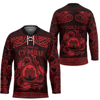 Personalized Denbighshire Sir Ddinbych Hockey Jersey Red Gatehouse Denbigh Castle Celtic-inspired - Wonder Print Shop
