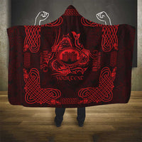Personalized Denbighshire Sir Ddinbych Hooded Blanket Red Gatehouse Denbigh Castle Celtic-inspired - Wonder Print Shop