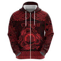 Personalized Denbighshire Sir Ddinbych Hoodie Red Gatehouse Denbigh Castle Celtic-inspired - Wonder Print Shop