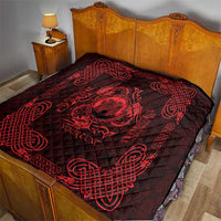 Personalized Denbighshire Sir Ddinbych Quilt Red Gatehouse Denbigh Castle Celtic-inspired - Wonder Print Shop