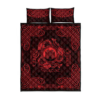 Personalized Denbighshire Sir Ddinbych Quilt Bed Set Red Gatehouse Denbigh Castle Celtic-inspired - Wonder Print Shop