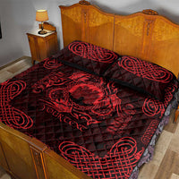 Personalized Denbighshire Sir Ddinbych Quilt Bed Set Red Gatehouse Denbigh Castle Celtic-inspired - Wonder Print Shop