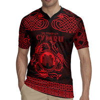 Personalized Denbighshire Sir Ddinbych Rugby Jersey Red Gatehouse Denbigh Castle Celtic-inspired - Wonder Print Shop