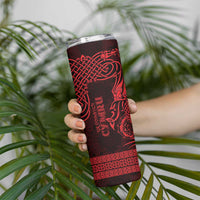 Personalized Denbighshire Sir Ddinbych Skinny Tumbler Red Gatehouse Denbigh Castle Celtic-inspired - Wonder Print Shop