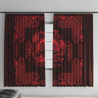Personalized Denbighshire Sir Ddinbych Window Curtain Red Gatehouse Denbigh Castle Celtic-inspired - Wonder Print Shop