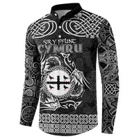 Personalized Flintshire Sir y Fflint Button Sweatshirt Black Four Choughs Celtic-inspired - Wonder Print Shop