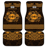 Personalized Flintshire Sir y Fflint Car Mats Gold Four Choughs Celtic-inspired - Wonder Print Shop